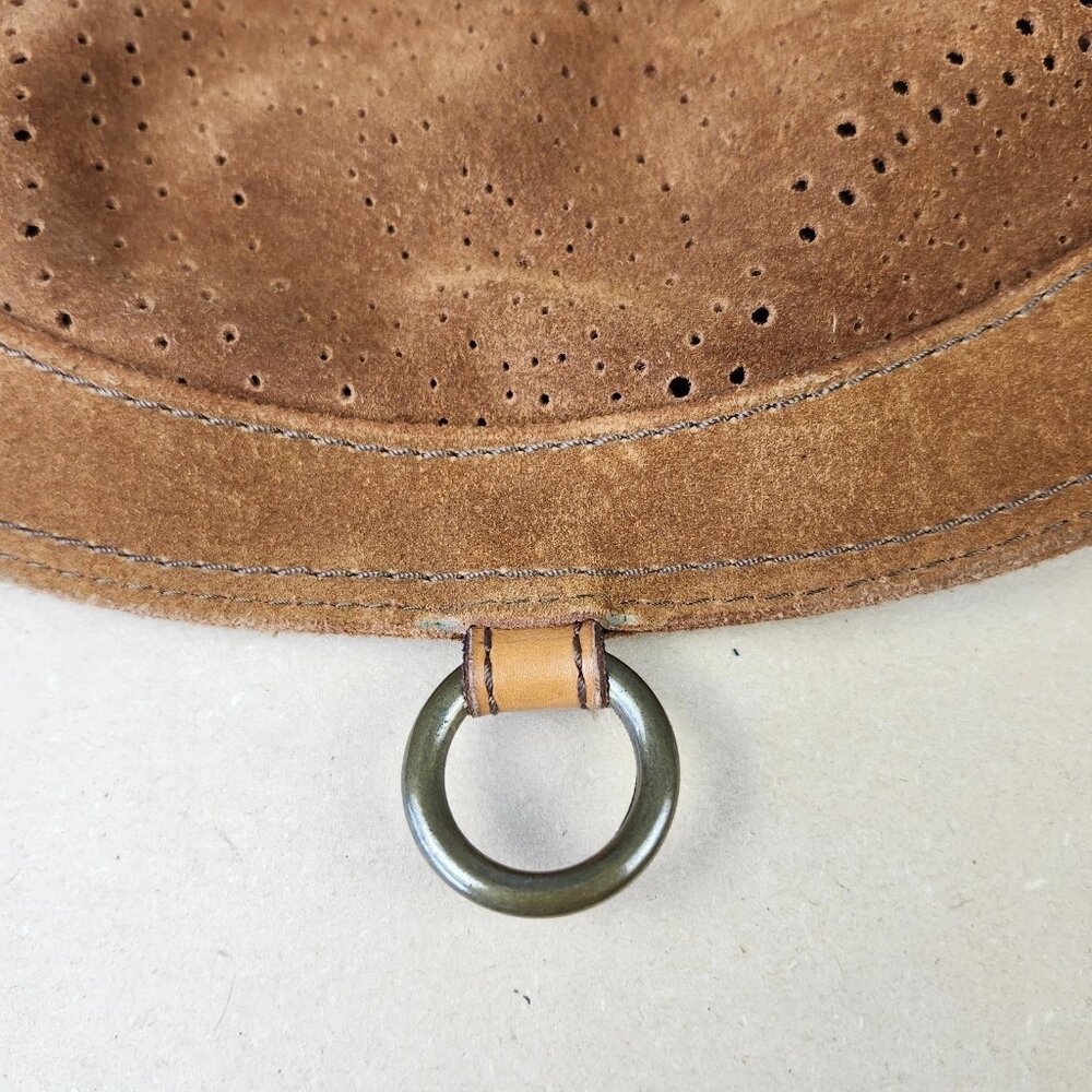 Lucky Brand Suede Hobo w/Fringe Brass Hardware Boho 13x16 Large - Picture 8 of 16